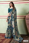 Manika By Vallabhi Brasso Digital Printed Party Wear Sarees Wholesale Shop In Surat